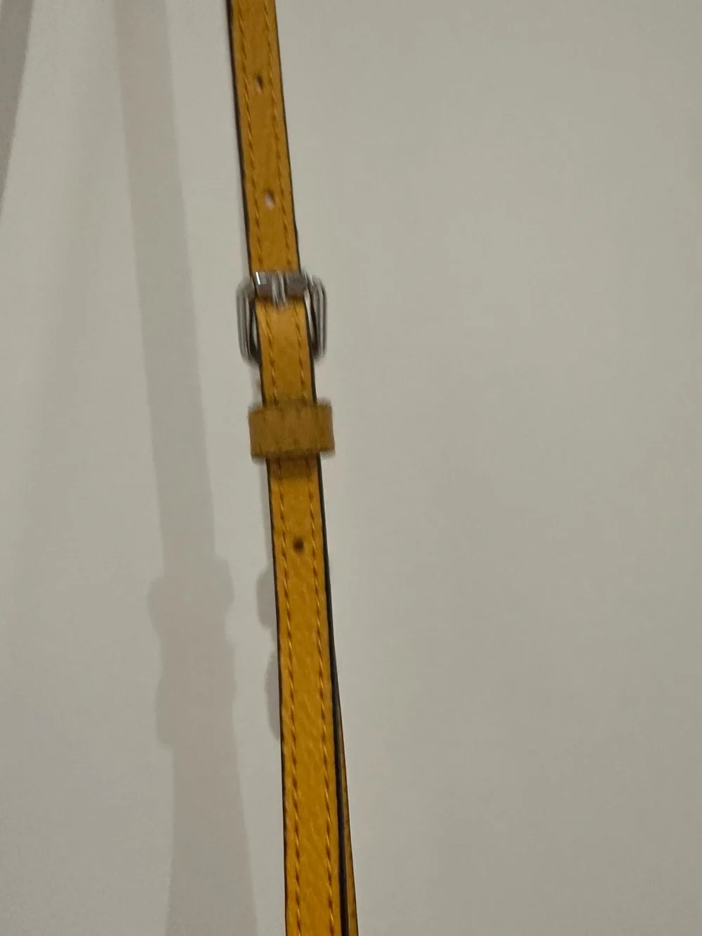 Tory Burch Perry Bombe Mini Shoulder Camera Bag in Cream White , Yellow Strap